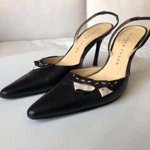Richard Tyler Leather Slingback Pumps